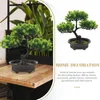 Decorative Flowers Welcome Pine Flower Potted Plant Home Fake Bonsai Plastic Ornament Decors Guest-Greeting Dinning Table