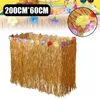 Tafelrok 2M/2,76M Goud Tropische Hawaiiaanse Stijl Bloem Decor Rand Grens Bank Grashoes Voor Feest