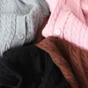maglione cardigan da donna taglie forti di buona qualità Abbigliamento casual Autunno Inverno Slim ricamo Twist lavorato a maglia con scollo a V maglioni N8780 M7eJ #