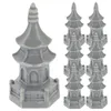 Décorations de jardin 10pcs Vintage Tower Modèle Décoration Prop Rétro Pagoda Décor