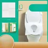Toilettensitzbezüge 10 Stück Einwegmatte Tragbare wasserdichte lösliche Wasserabdeckung für Reisen Camping EL Badezimmerzubehör