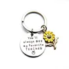 Lärares daggåvor Keychain Metal Appreciation Gifts för kvinnor Lärar Julens valentiner Läraruppskattning Bee Keychain