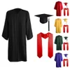 Zestaw sukni licencjackiej Zestaw Gown Gown -Cap dla Unisex School Uniform Cosplay Bachelor Costume College University for Men G8xf#
