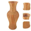 Vasi Vaso in rattan Fiore intrecciato Decorazione retrò Cesto artificiale Supporto decorativo Cesto per piante in plastica