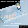 Keyboards Sinking Manipator Keyboard 104Key Mixedcolor Backlit Wired Gaming Ergonomic Office For Pc Drop Delivery Computers Networking Otuyu