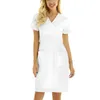 Рабочая униформа для медсестры Dr. Двойной карман. Сплошной цвет. Рабочая униформа для медсестер с коротким рукавом и v-образным вырезом. Униформа для красоты с поясом. D3of #