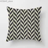 Pillow 45x45cm new geometric black and white peach skin case sofa office seat cushion cover creative decoration home Y240401