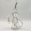 2024 Heady Glass Neo Fab Rainbow Tinted Luxery 9 Inch Large Scale Glass Bongs Water Pipe Bong Tobacco Smoking Tube 14MM Bowl Dab Rig Recycler Bubbler Pipes