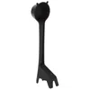 Coffee Scoops XD-Coffee Scoop Spoon Plastic Measuring For Ground And Loose Leaf Tea Black Creative Cartoon Giraffe Shape