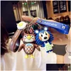 Schlüsselanhänger Animal Crossing Schlüsselanhänger Puppe Autokette Isabelle KK Nook Figuren Spielzeug Anhänger Kleine süße Schlüsselanhänger Zubehör für Geschenk Drop Dhhdu
