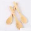 Spoons 13Cm Round Bamboo Wooden Spoon Soup Tea Coffee Honey Stirrer Mixing Cooking Tools Catering Kitchen Utensil Sxaug06 Drop Deliver Dhlo8