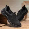 Sapatos de caminhada loadingfnds masculino plano velho tênis de couro elasticidade flexibilidade fácil dobra esportes escalada ao ar livre