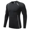 Compressie lange jerseys Hardlopen Gymoefeningen Outdoor Print Top Sneldrogend Ademend Spiertraining Trainingsshirt 240325