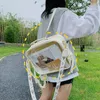 女性のための学校のバッグかわいい女性クリアバックパック