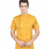 Nowy płaszcz kuchenny dla kobiety mężczyźni szef kuchni robocze Grill Restaurant Bar sklep kawiarnia gotowanie kurtka urody paznokcie stus mundur v1g5#