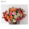 LKY FR Свадебный букет розы искусственные фрс Diy Bride Bride Accory Accories Silk Real Touch Roses Table Decorati 73HB#