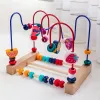 Zeka oyuncakları Montessori Bebek ahşap roller er boncuk labirent yürümeye başlayan çocuklar için eğitim bulmaca matematik oyuncak 1 2 3 evet dhjsg