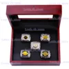 Band Rings 5 pc + Box set H arle y -Davidso n Motorcycle Retro Ring Championship Ring 8-13 size T240330