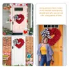 Decorative Flowers Outdoor Wedding Proposal Arrangement Mother Wall Hanging Decoration Heart Garland Cloth Wreath