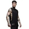 Herren-T-Shirts, atmungsaktive Herren-Fitnessweste, Fitnessweste, Fitness-Trainingsweste, lockere Oberseite, seitlich geschnitten, ärmelloses Baumwollshirt J240330