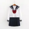 japan Style Schoolgirl Sailor Seifuku Suits JK Basic Japanese School Uniform Anime Cosplay Costumes Women Cute Pleated Skirt y7wV#