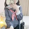 Vrouwen Sailor Outfit High School Jk Uniform Japanse Dr Student Kleding Plooirok Grijs Matrozenpakje Meisje Seifuku Koreaanse K3z7 #