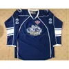 24S #22 Matthew Peca Syracuse Crunch Hockey Jersey Blue Embroidery Stitched Custom any Number and name Jersey