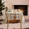 Tafelkleed kersttafelkleed voor rechthoektafels wasbaar 55 "x 94" polyester cover Celebration Banquet Festival Buffet Party