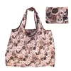 cat Panda Animal Fr Pattern Large Folding Shop Bag Easy to Carry Reusable Large Capacity Eco Storage Handbag Q1Ap#