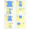 Carte de pliage de vêtements pour adultes / enfants porte-vêtements réglables Porte-armoire en plastique Stockage organisant rapidement les vêtements