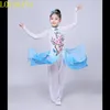 Kinesiska Hanfu New Children's Classical Stage S Paraply Dance Ethnic Girls Yangko Clothing Fan Dance 86OQ#