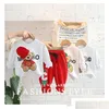 Set di abbigliamento Set di abbigliamento Neonate Ragazzi Bambini Abbigliamento casual Primavera Bambini Abiti da vacanza Autunno Cartoon T-shirt a maniche lunghe Pantalone Dhszj