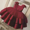 Peutermeisje Tule Strikjurk Baby Elegante Prinses Doop Bruiloft Tutu Jurken Kinderen Schoolfeest Kinderen Formele Feestkleding 3 8 Jaar 240318