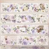 Present Wrap Yi'er Retro Purple Pink Washi/Pet Tape för Diary Collage Material Scrapbooking Transparenta Stickers Masking Tejp