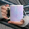 Mugs Pink Holographic Pastel Color Print White Mug Printed Funny Tea Cup Gift Personalised Coffee Holo