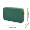 Cosmetic Bags Solid Color Silicone Storage Bag Cute Contrasting Colors Large Capacity Coin Purse Square Travel