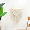 Tapestries 2024 Real Macrame Wall Hanging Tapestry Hand Woven Bohemian Style Home Boho House Decration Background Decor Livingroom Bedroom