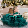 女の子のドレスベイビービッグスパンコールbownot brithday Party Tutu Dress Toddler Kids Winter Autumn v Back Christmas Elegant Drop Delivery Mate Dhnki