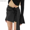 Jupes Skorts robe rayée noire Appliques Mini jupe florale femmes mode Occasion formelle jupes tenues jupe crayon mince dames bas 240330