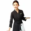 Vêtements de travail pour serveur de Restaurant chinois, uniforme de travail pour le personnel de restauration à manches Lg, vêtements de travail pour serveur d'hôtel, vente en gros, Z282 #