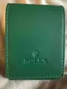 2024 QC Date Boîtes de montre Boîte en cuir vert Marque Emballage Vitrines de stockage avec logo R olex Boîtes vertes en cuir NO watch