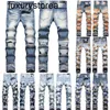 Heren ontwerpers miris jeans noodlijdende gescheurde biker slanke rechte denim voor heren print dames leger mode mans skinny broek