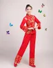 Женский костюм для народного танца, веерный танец, китайский древний традиционный DrChinese Yangko, сценическая танцевальная одежда V8y0 #