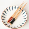 Pauzinhos 1 par artesanal natural faia madeira sushi conjunto presente doméstico linha de gravata chinesa china comer ware chop sticks
