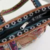 ethnic Style Handbag Vintage Elephant Embroidery Large Capacity Cloth Bag Animal Shoulder Bag Fi Persality Tote Bag P6Fx#