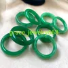 Steen Echte Groene Jade Ring voor Vrouwen Mannen Agaat Ringen Sieraden KLASSIEKE Edelsteen Ringen Groothandel Chinese Natuurlijke Ronde 10 stks/kleur