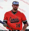 Campbell Fighting Camels Jersey 9 Andrew Schuldt 6 Reed Stallman 35 Simon Bargo 48 Derek Vartanian 44 Packy Bradley-Cooney Campbell honkbalshirts op maat gestikt