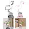 Vaser Desktop Glass Planter Hydroponics Vase Metal Stand Flamingo Holder for Garden Office