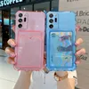 Card Holder Bag Transparent Case For Samsung A12 A13 A21S A22 A32 A42 A52 A72 5G A51 A71 A50 A30S A50S 4G Shockproof Cover Cases