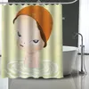 Duschvorhänge Custom wasserdichte Yoshitomo Nara Vorhang Badezimmer Polyester für mit Haken